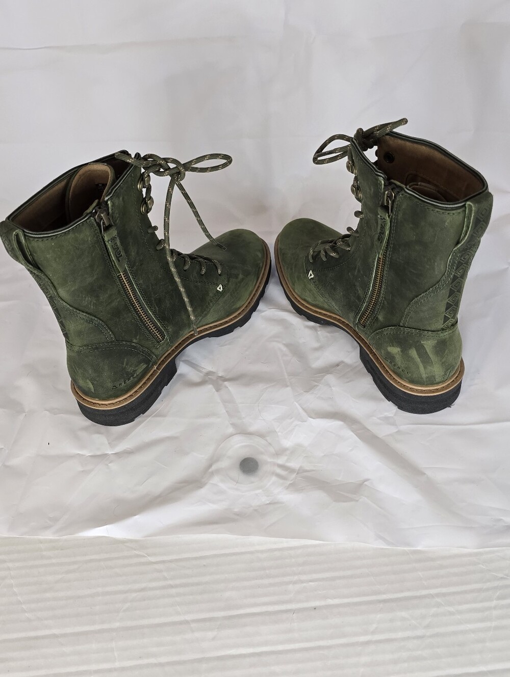Teva Rowena Boot Women's Size 7 Olive Green Nubuck Leather Sample Not for Resale - Picture 4 of 6